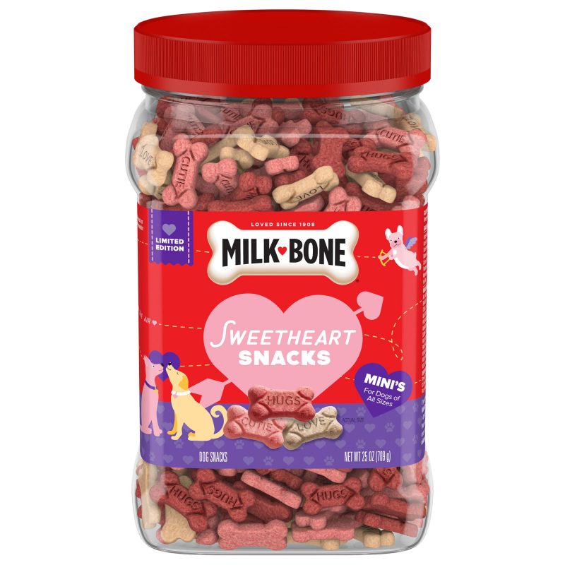 Milk-Bone Sweetheart Snacks Mini’s Dog Treats, 25 oz. Canister