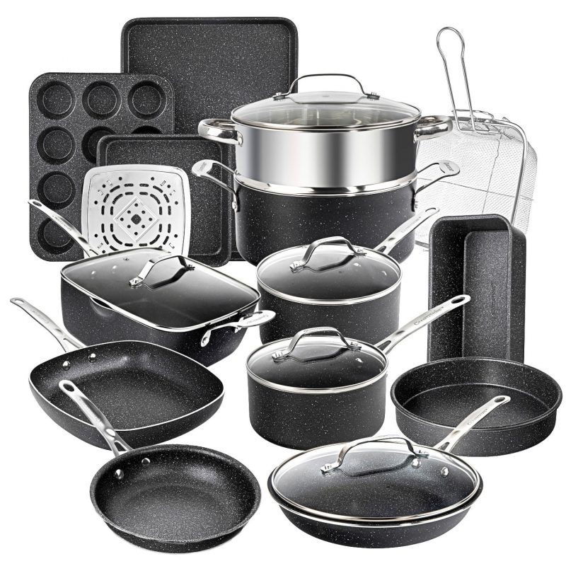 Granitestone Pots and Pans Set, 20 Piece Complete Cookware